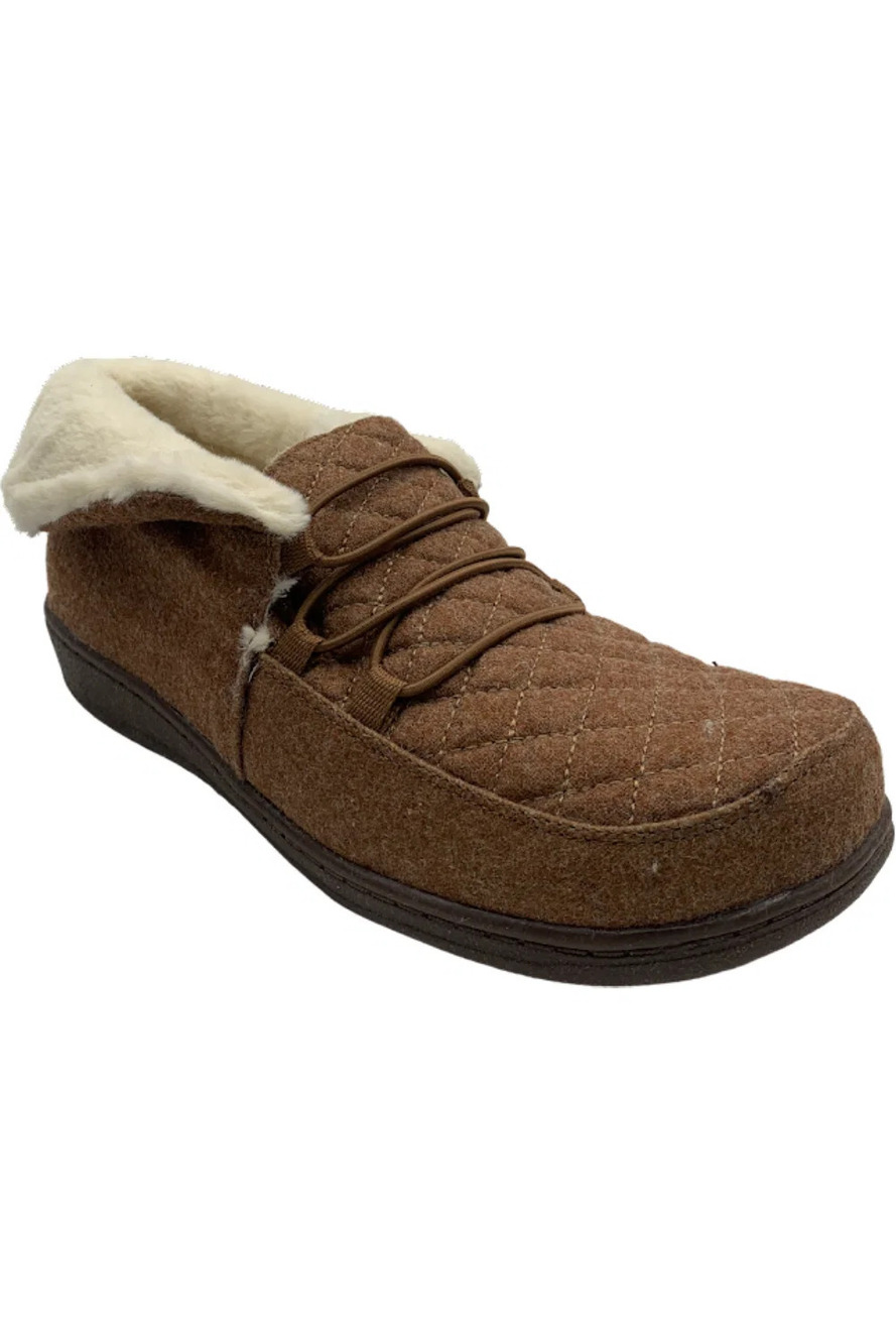 Vionic Indoor Outdoor Flannel Slippers Believe Toffee - Medium